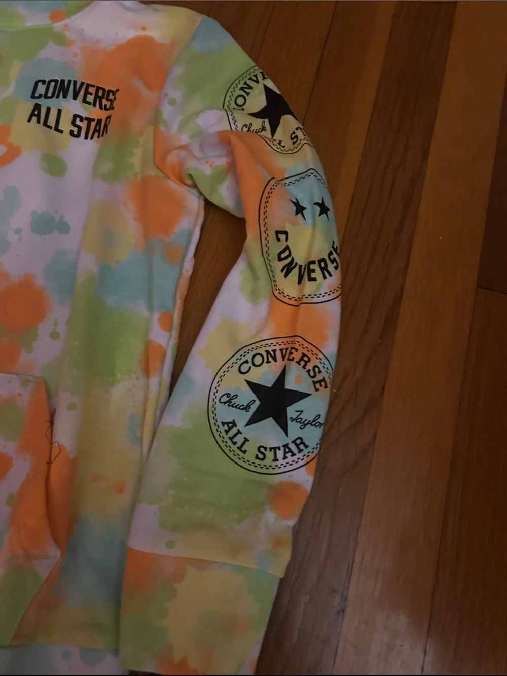 NWT Converse Kids Boys  Tie-Dye Hoodie size large ages 12-13 retro